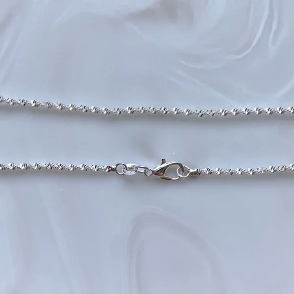 2mm Sterling Silver twisted Necklace - Picture 2 of 5